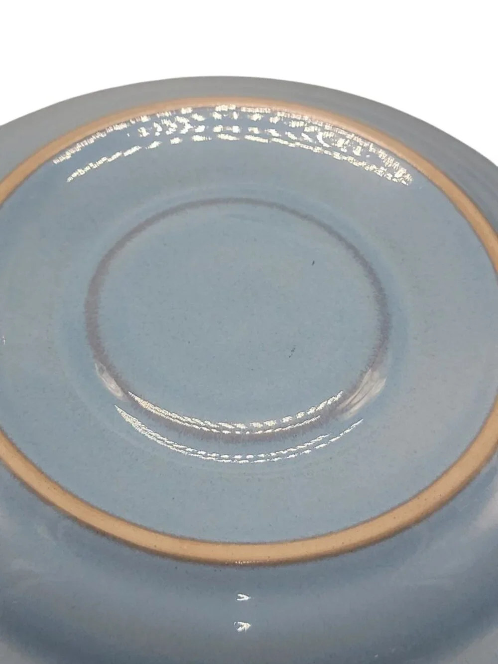 Denby Colonial Blue Teacup & Saucer Stoneware 1990s Discontinued Vintage England